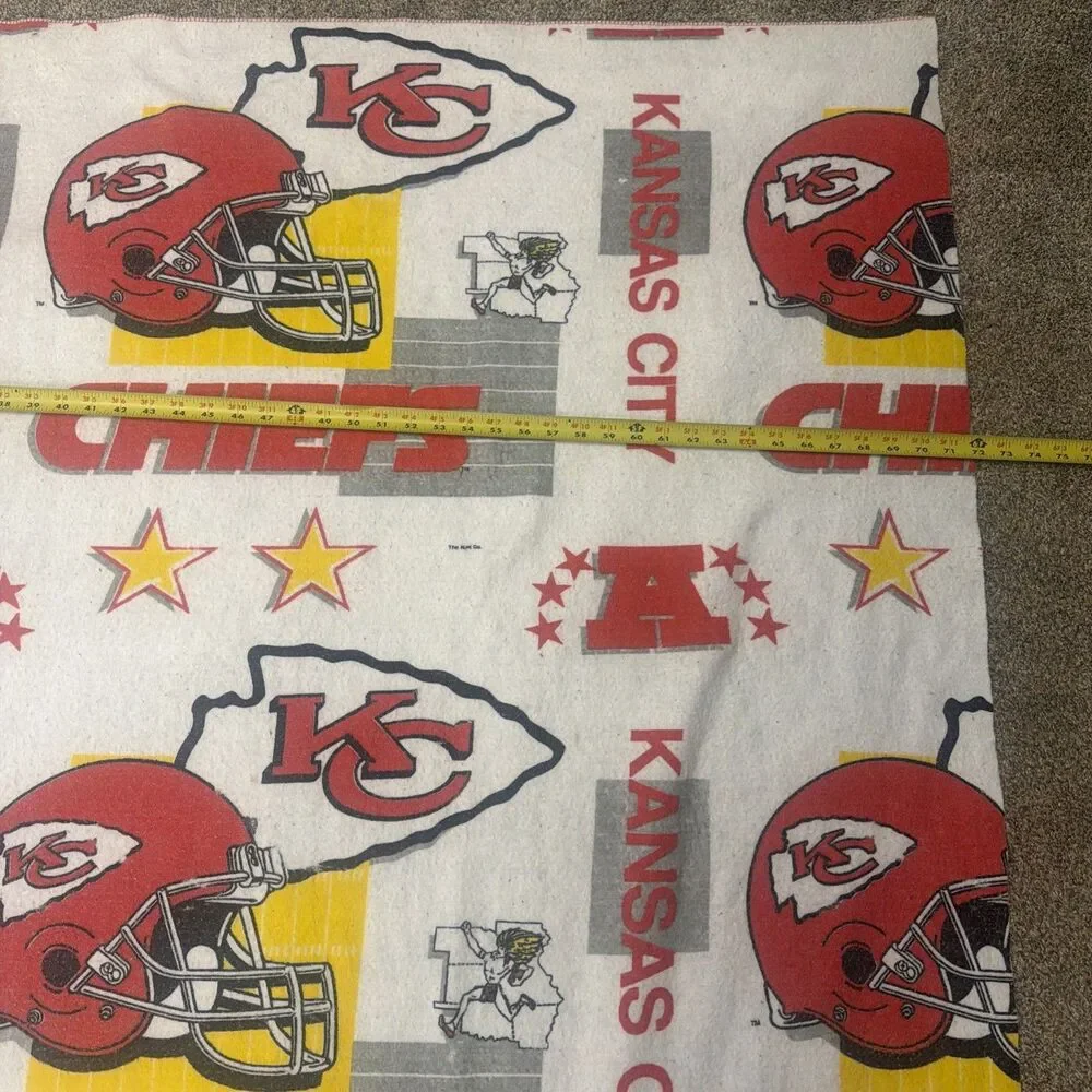 Vtg Kansas City Chiefs Blanket 72x90 Brand New Sealed Package Officialy Licensed